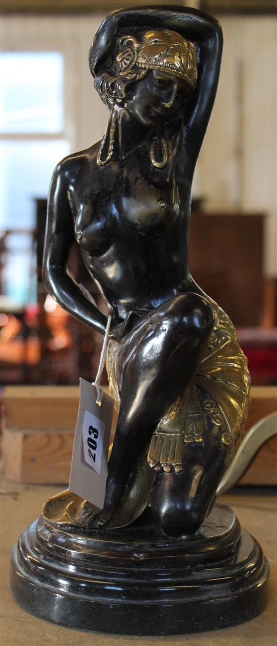 Bronze figure of a lady